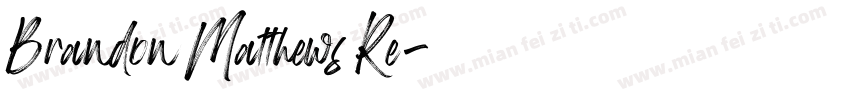 Brandon Matthews Re字体转换